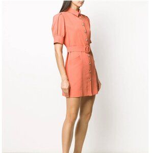 New "SANDRO" Joody belted mini shirt dress. Size 34